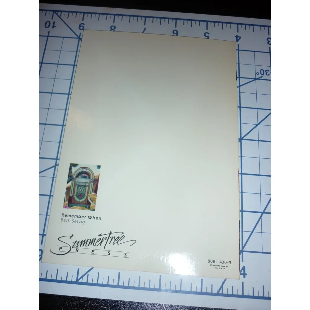 Vintage Summertree Press Beth Selvig Remember When Retro Collage‎ Card 6x9 Blank